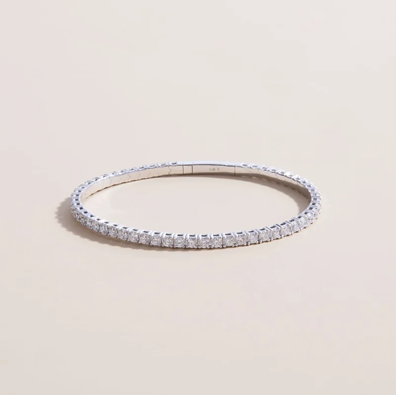 Beautifully designed bangle bracelets-Lab Grown Diamond Eternity Bangle, Indira