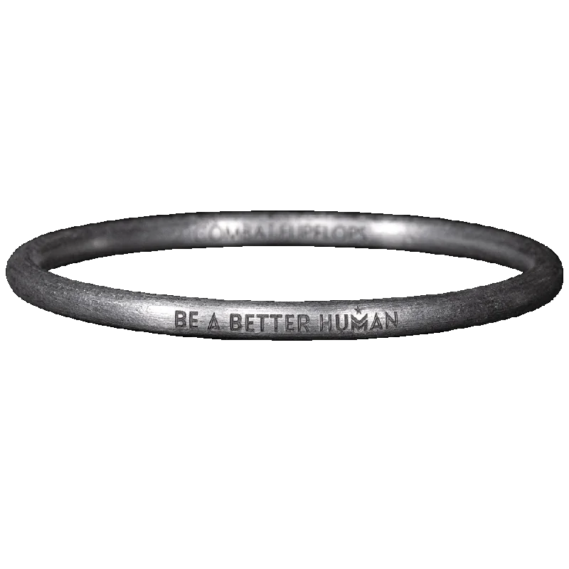 Custom engraved ladies bracelets-Be a Better Human™ Bangle