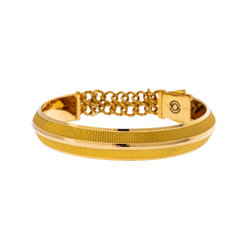 Fashionable bracelets with charms-22K Yellow Gold Kada Bangle in Size 2.6 (33.9gm)