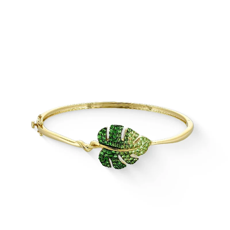 Affordable ladies bracelets for everyday wear-Le Vian Aloha Collection Monstera Hinged Bangle