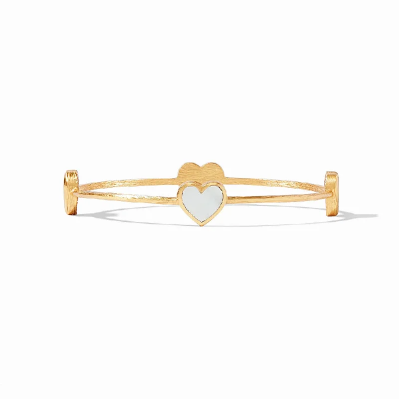 Personalized charm bracelets for women-Julie Vos Heart Bangle