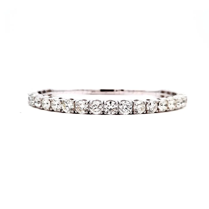 Beautifully designed bangle bracelets-Mountz Collection 10.35CTW Diamond Oval Flex Bangle in 14K White Gold