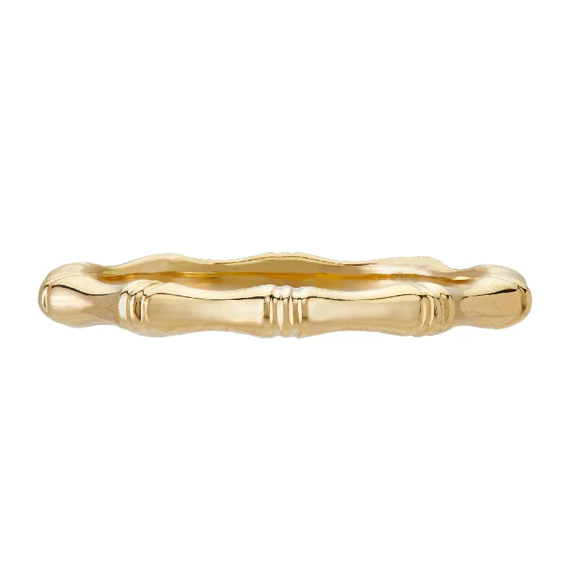 Large gemstone ladies rings-Bamboo Band