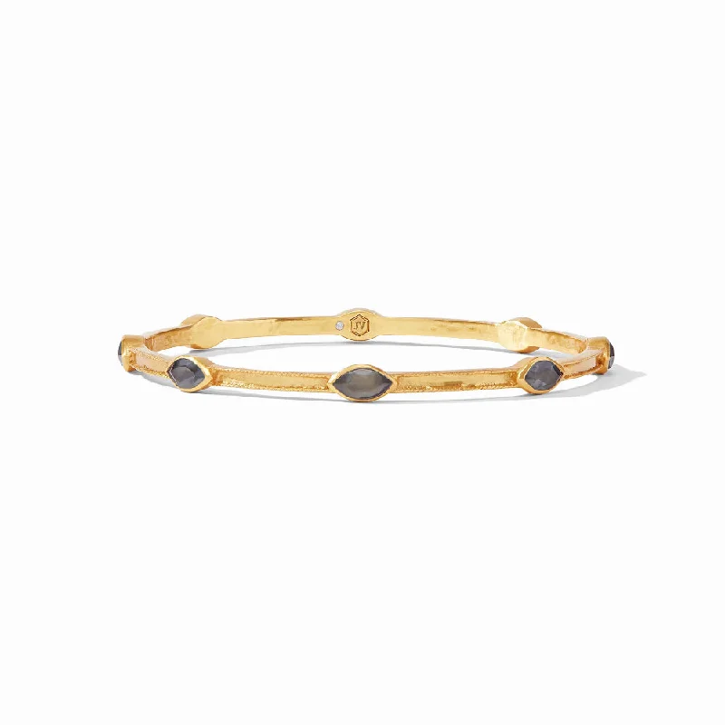 Handmade bangles with gemstones-Julie Vos Monaco hinge Bangle