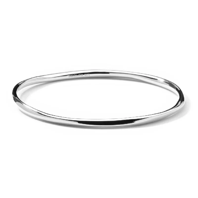 Elegant gold bangles for formal wear-Squiggle Bangle in Sterling Silver