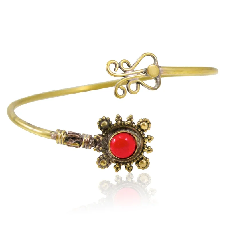 Beautifully crafted ladies bangles-Filigree Bronze Open Bangle